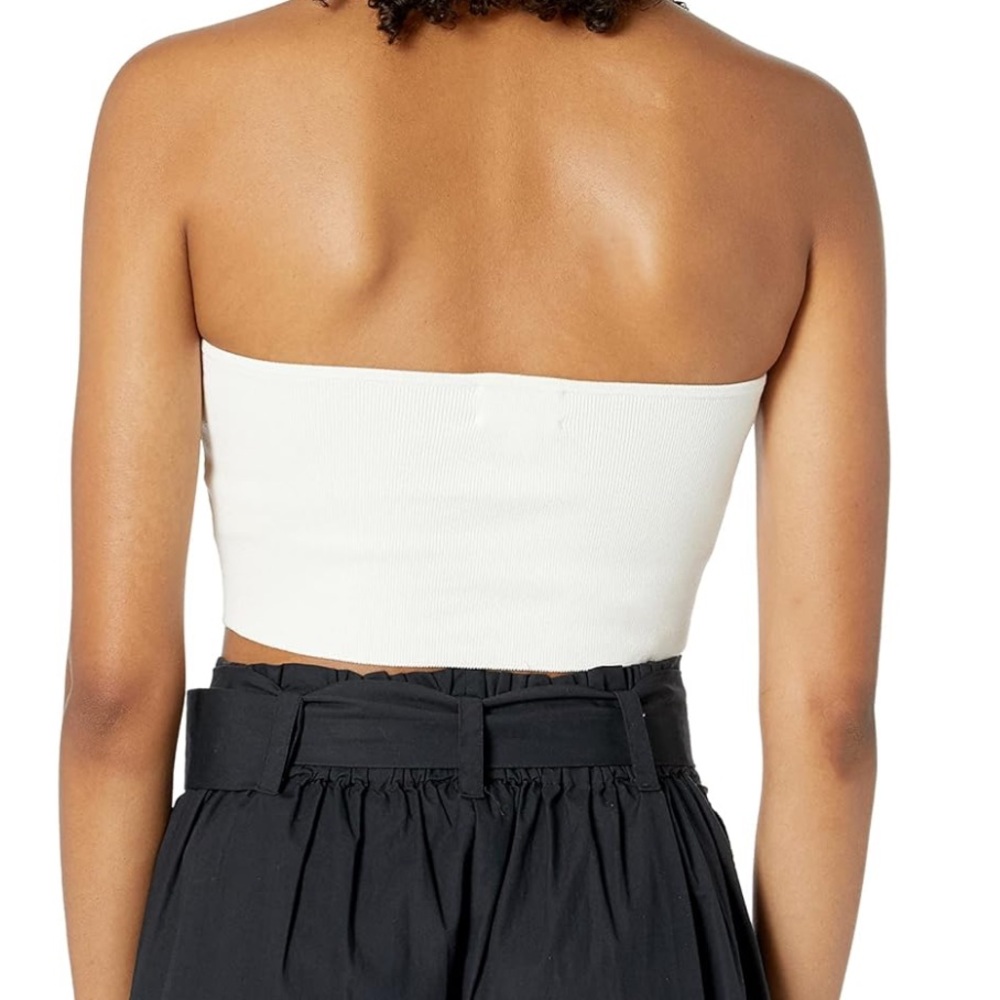 The Drop Greta Fitted Square-Neck Halter Sweater Bralette Size M - Picture 2 of 4